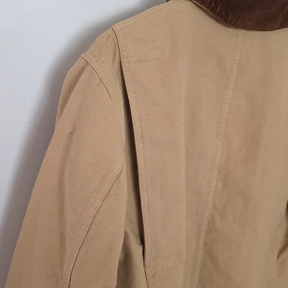 NWT Polo Ralph Lauren Beige Oversize Jacket Corduroy Collar Cuff Size Medium - Picture 12 of 13